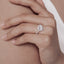 1.0 CT Round Shaped Moissanite Halo Engagement Ring - crownmoissanite