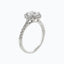1.0 CT Round Shaped Moissanite Halo Engagement Ring - crownmoissanite