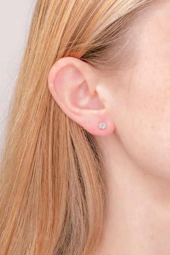 0.67 TCW Round Moissanite Solitaire Stud Earrings - crownmoissanite