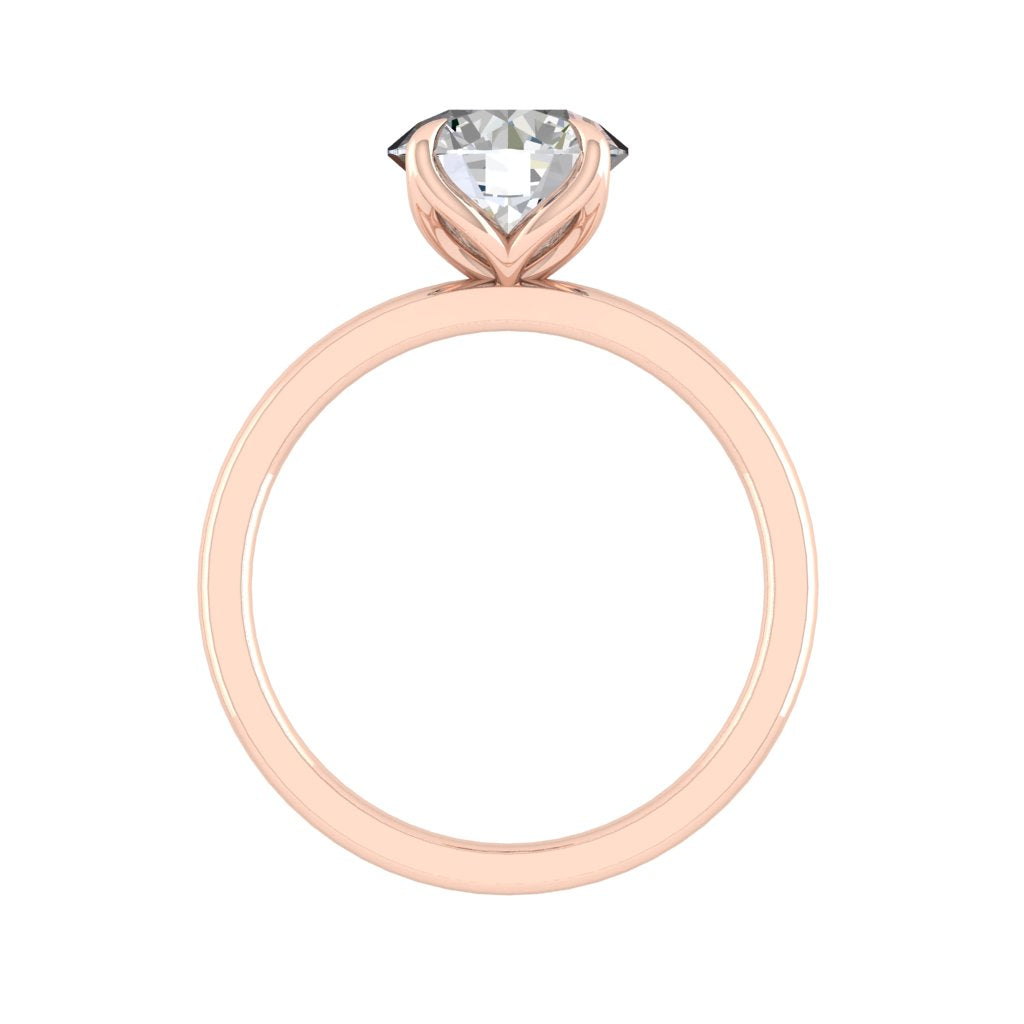 1.85 CT Round Cut Solitaire Moissanite Engagement Ring - crownmoissanite
