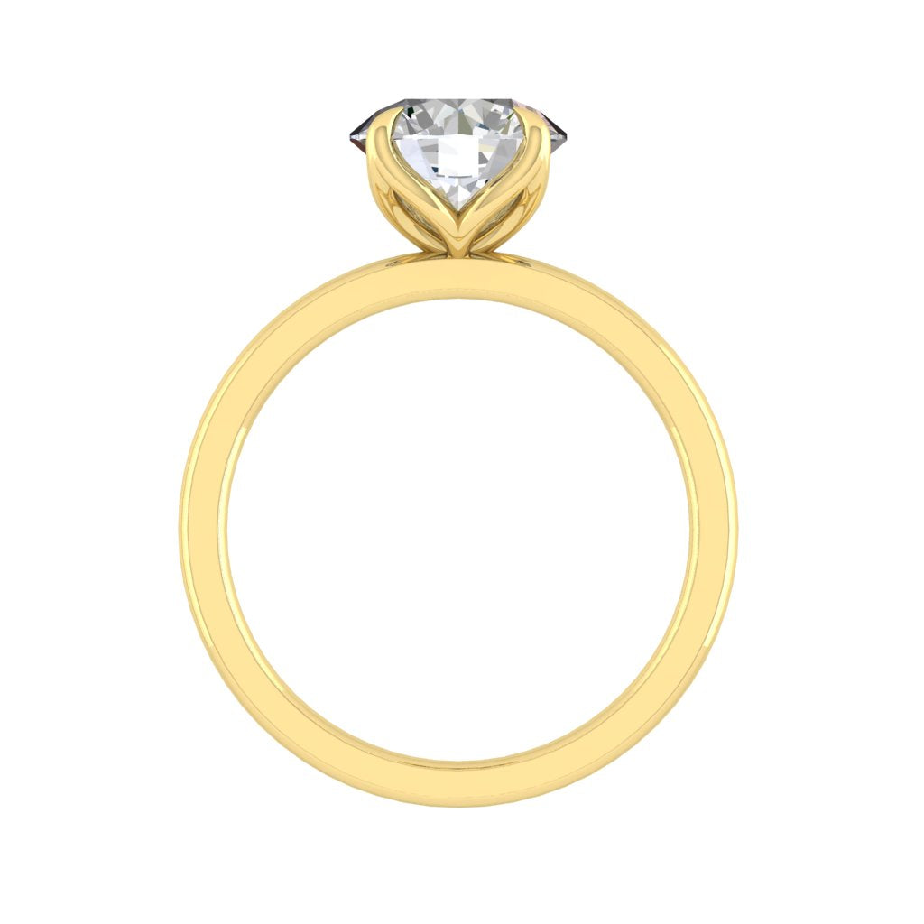 1.85 CT Round Cut Solitaire Moissanite Engagement Ring - crownmoissanite