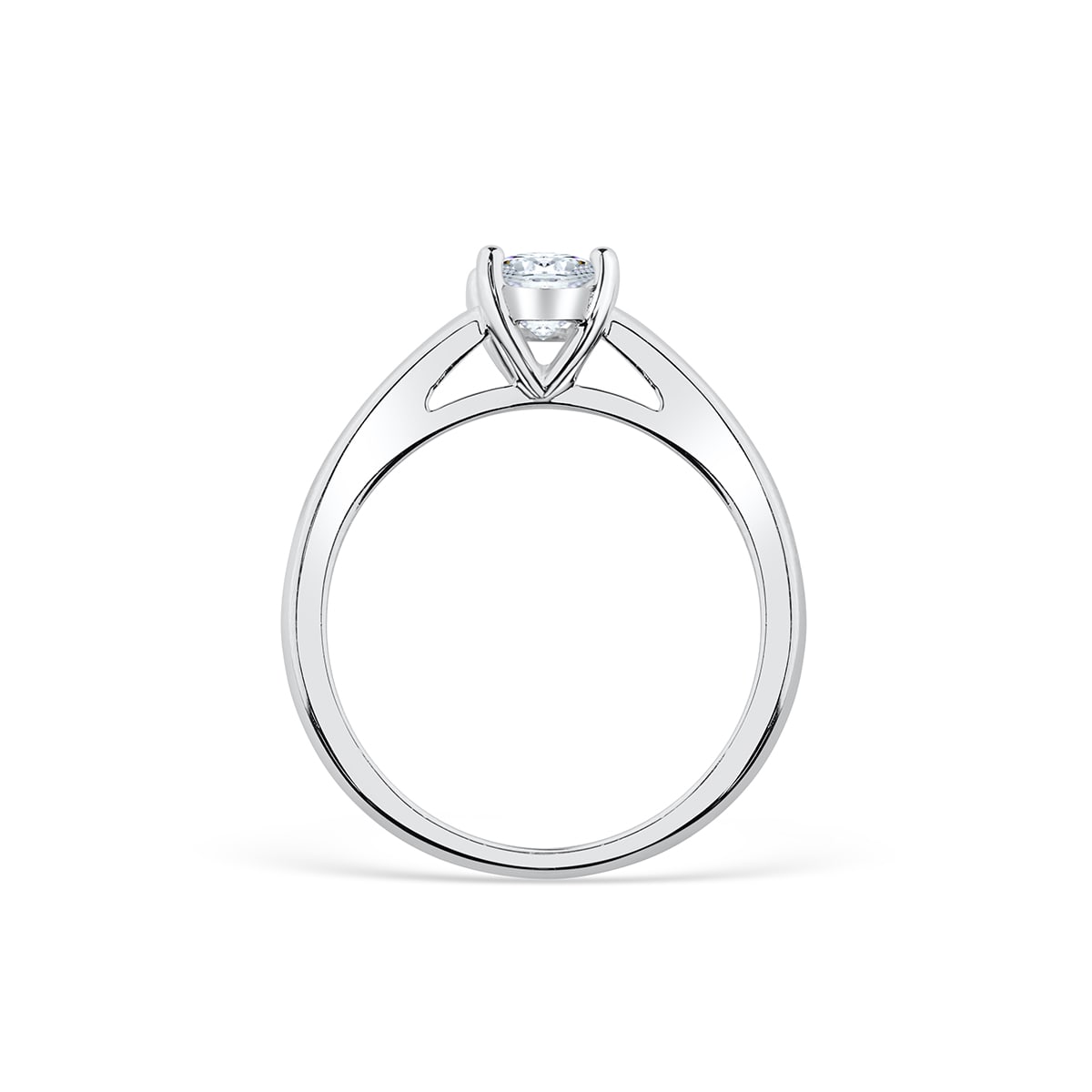1.33 CT Oval Moissanite Diamond Solitaire Engagement Ring - crownmoissanite