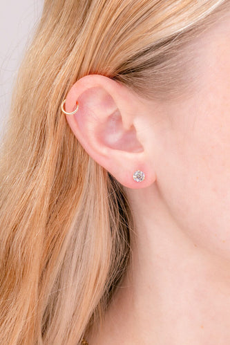 1.0 TCW Round Moissanite Solitaire Stud Earrings - crownmoissanite