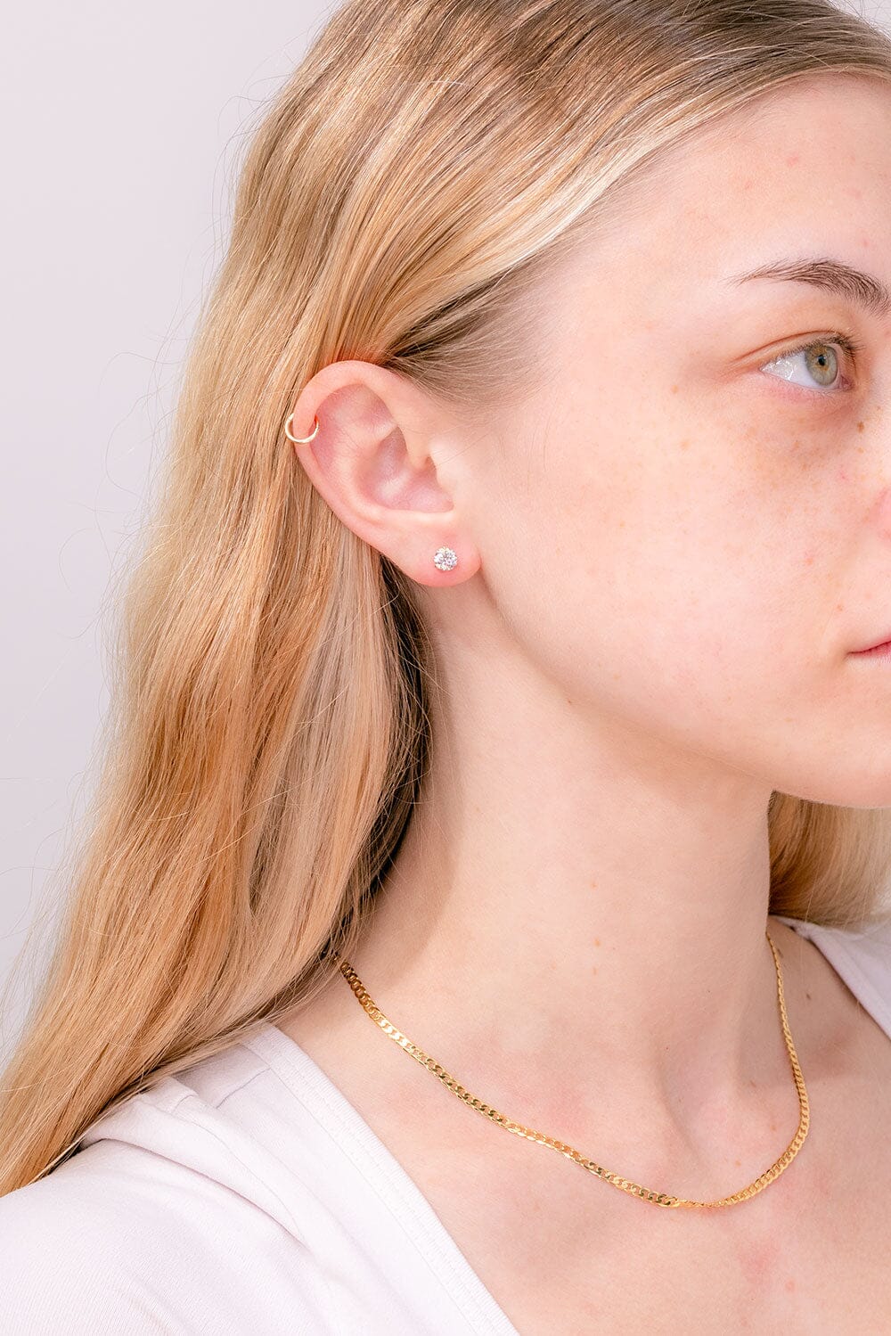 1.0 TCW Round Moissanite Solitaire Stud Earrings - crownmoissanite