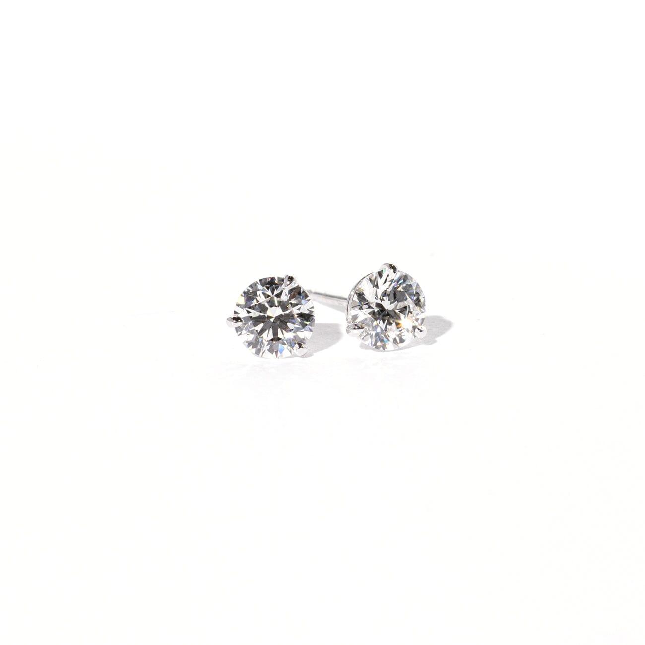 1.05 TCW Round Moissanite Stud Earrings - crownmoissanite