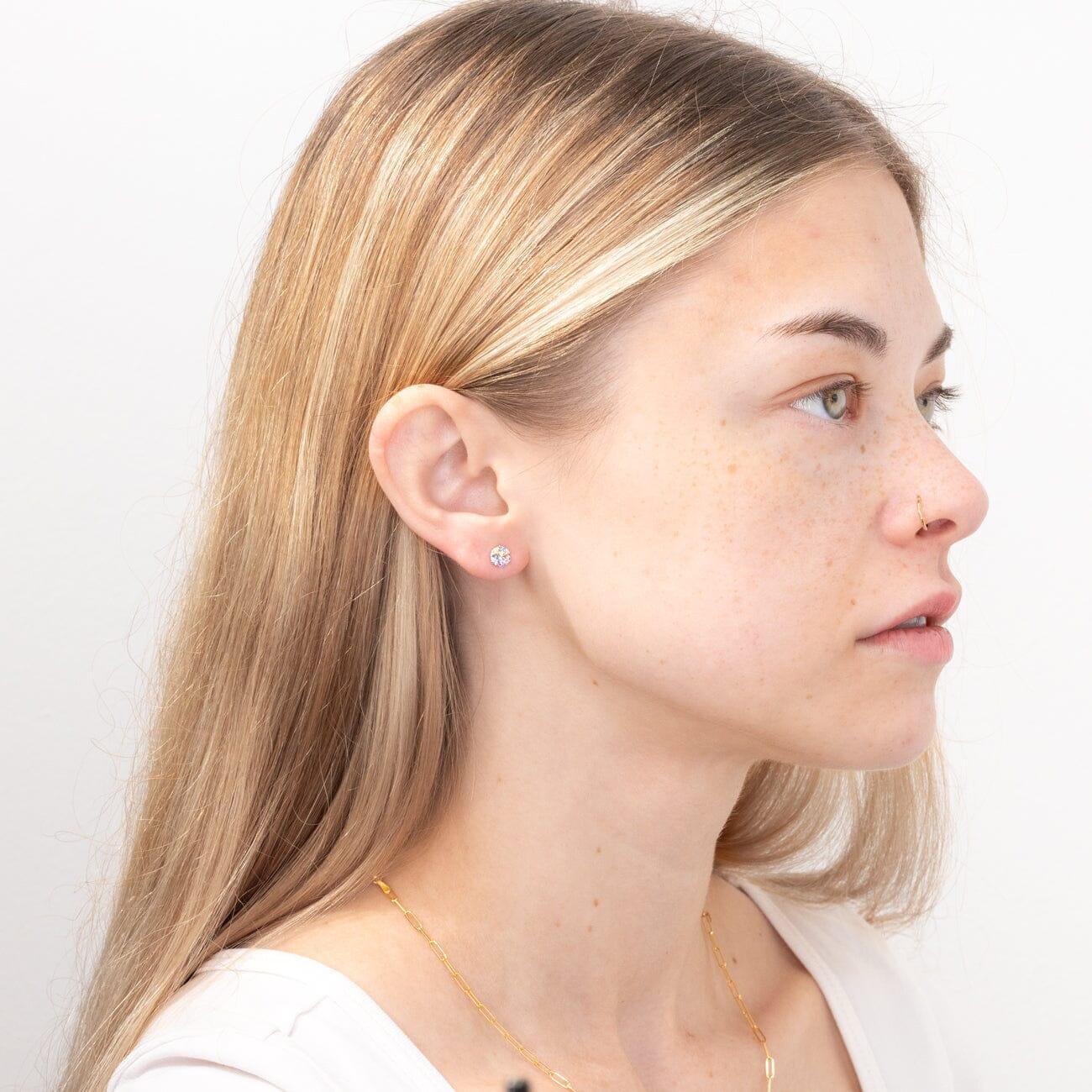 1.05 TCW Round Moissanite Stud Earrings - crownmoissanite