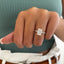 2.43 CT Radiant Solitaire & Pave Moissanite Engagement Ring