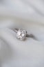 2.30 CT Asscher Solitaire Hidden Halo & Pave Moissanite Engagement Ring - crownmoissanite