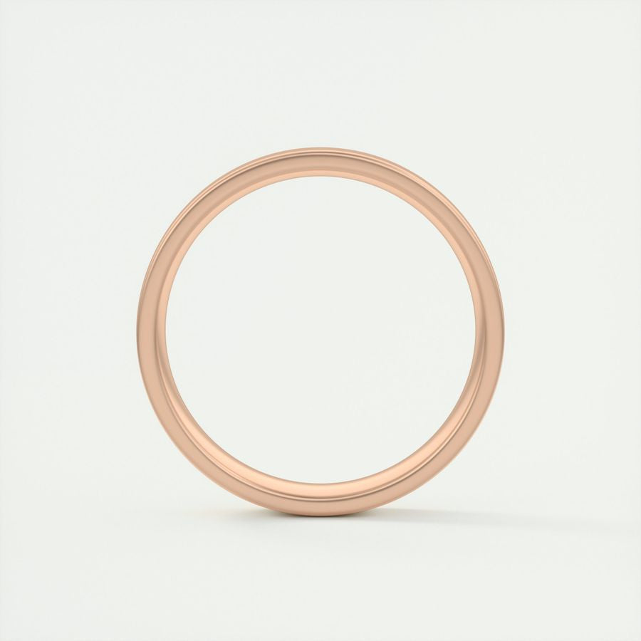 Satin-Finish Classic White Gold Men's Band - crownmoissanite