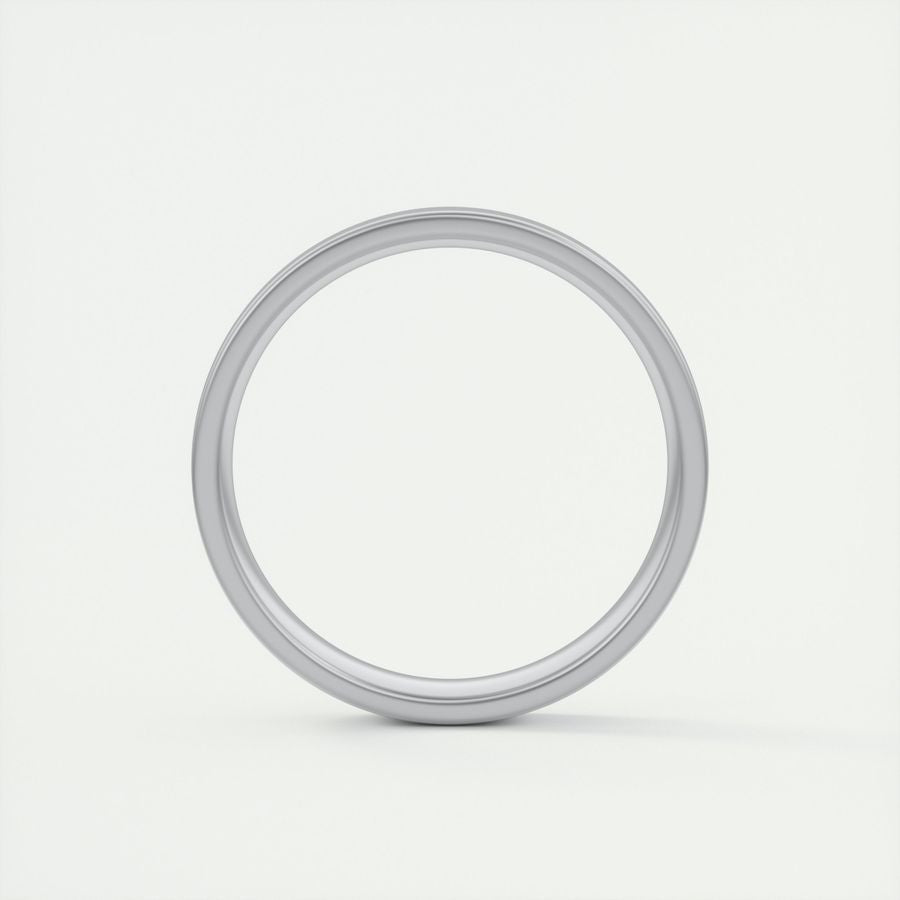 Satin-Finish Classic White Gold Men's Band - crownmoissanite