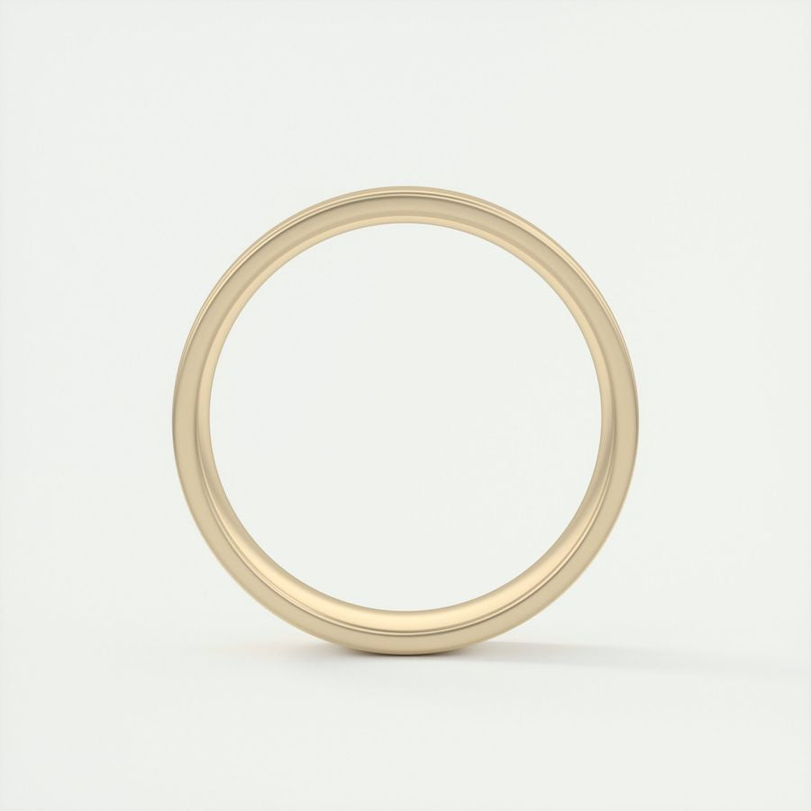 Classic Satin-Finish Yellow Gold Men's Band - crownmoissanite