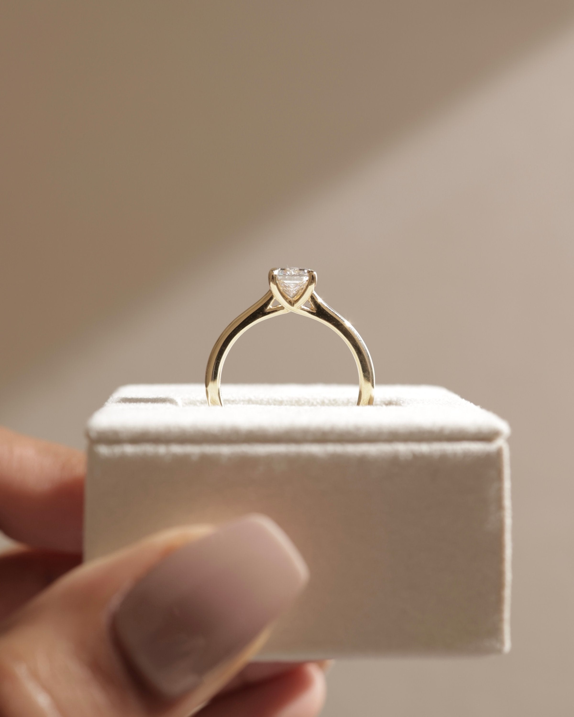 2.0 CT Radiant Cut Moissanite Solitaire Engagement Ring