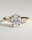 2.0 CT Oval Cut Moissanite Cluster Engagement Ring