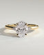 2.0 CT Oval Cut Moissanite Three Stone Engagement Ring