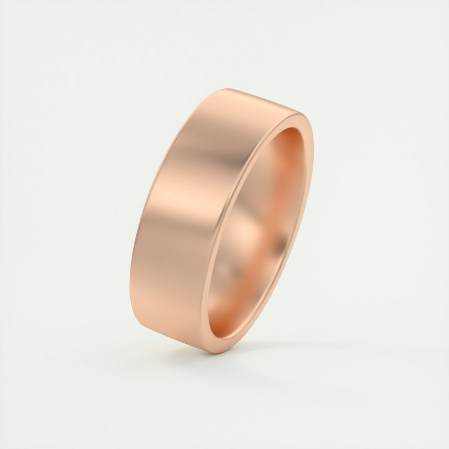 Satin-Finish Rose Gold Regular Men's Band - crownmoissanite