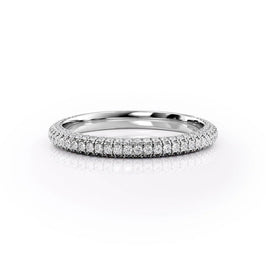 0.5 TCW Round Cut Triple Pave Full Eternity Moissanite Wedding Band