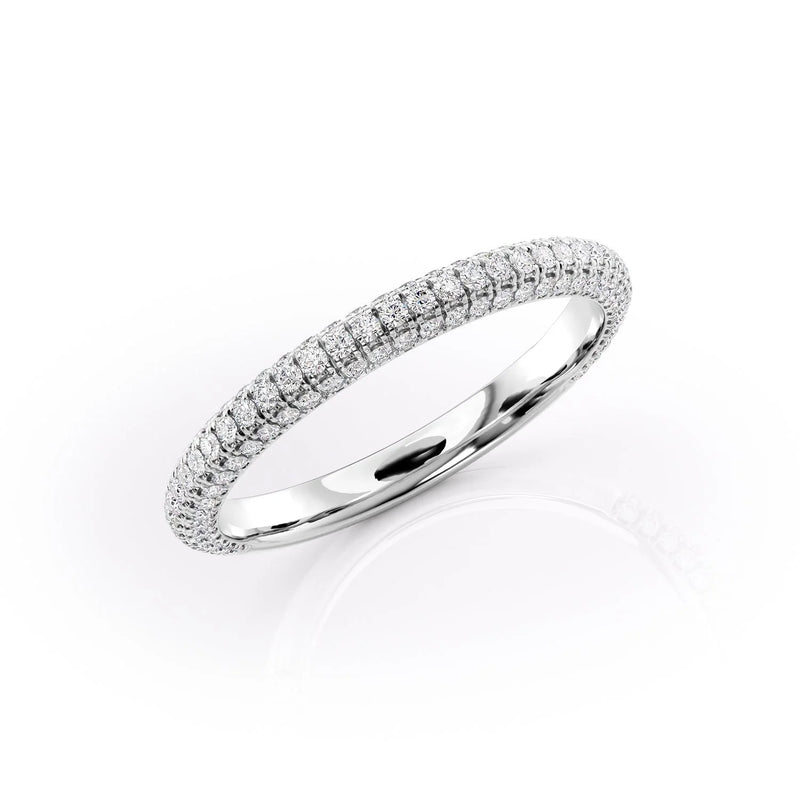 0.5 TCW Round Cut Triple Pave Full Eternity Moissanite Wedding Band