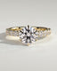 2.0 CT Round Cut Moissanite Pave Engagement Ring