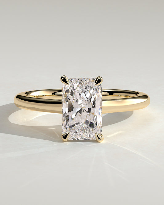 2.0 CT Radiant Cut Moissanite Solitaire Engagement Ring