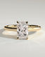 2.0 CT Radiant Cut Moissanite Solitaire Engagement Ring
