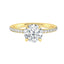 1.85 CT Round Cut Hidden Halo Pave Moissanite Engagement Ring - crownmoissanite