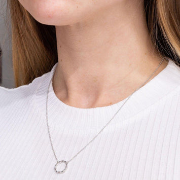 0.26TCW Round Moissanite Necklace - crownmoissanite