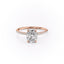 2.0 CT Elongated Cushion Cut Hidden Halo Pave Setting Moissanite Engagement Ring - crownmoissanite