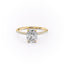 2.0 CT Elongated Cushion Cut Hidden Halo Pave Setting Moissanite Engagement Ring - crownmoissanite