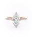 1.58 CT Marquise Cut Hidden Halo Pave Setting Moissanite Engagement Ring - crownmoissanite