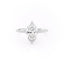 1.58 CT Marquise Cut Hidden Halo Pave Setting Moissanite Engagement Ring - crownmoissanite