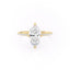 1.58 CT Marquise Shaped Moissanite Hidden Halo Engagement Ring - crownmoissanite