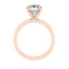 2.72 CT Oval Solitaire Hidden Halo Moissanite Engagement Ring - crownmoissanite