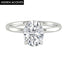 2.72 CT Oval Solitaire Hidden Halo Moissanite Engagement Ring - crownmoissanite