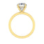 2.72 CT Oval Solitaire Hidden Halo Moissanite Engagement Ring - crownmoissanite