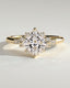2.0 CT Princess Cut Moissanite Cluster Engagement Ring