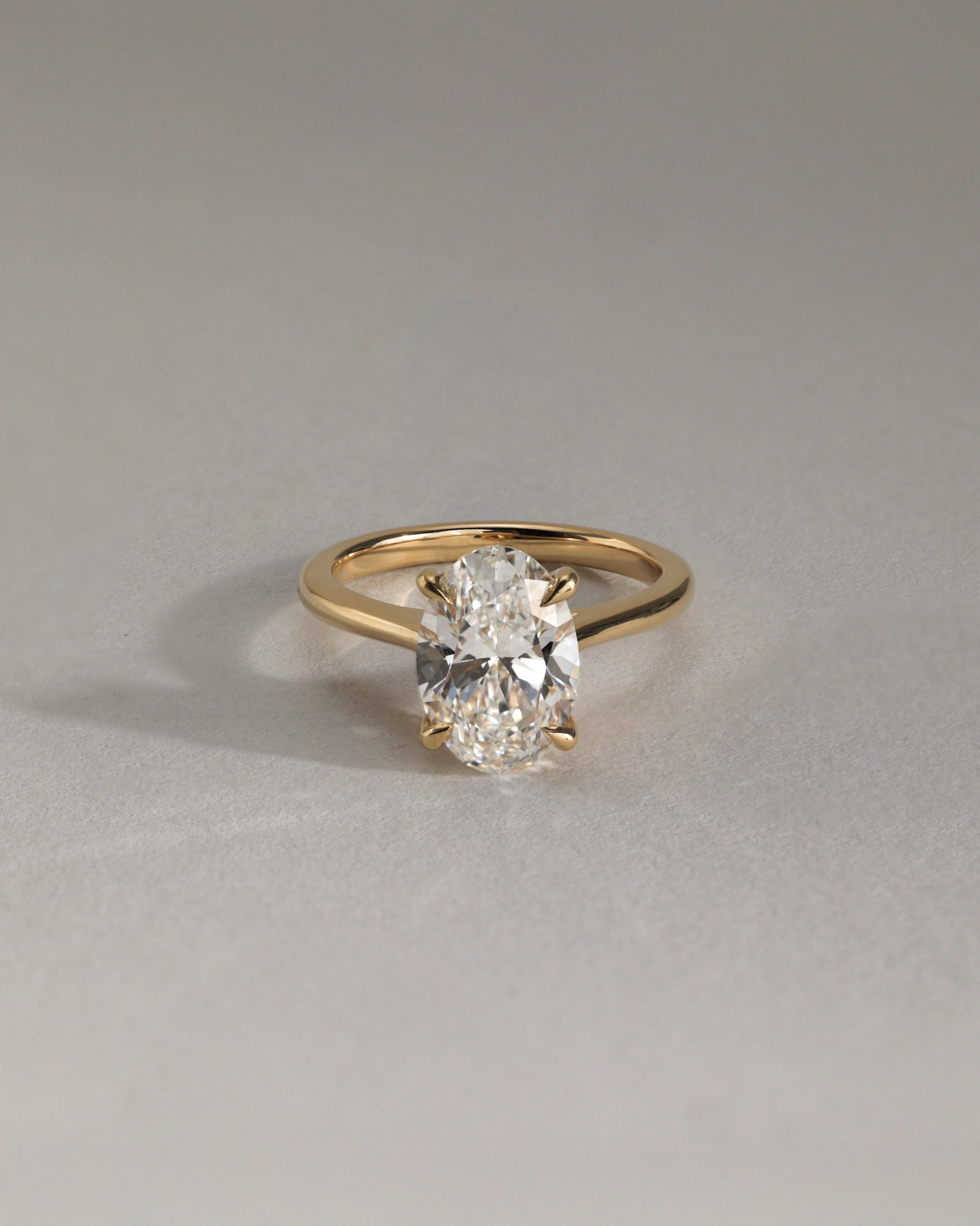 2.0 CT Oval Cut Moissanite Hidden Halo Engagement Ring