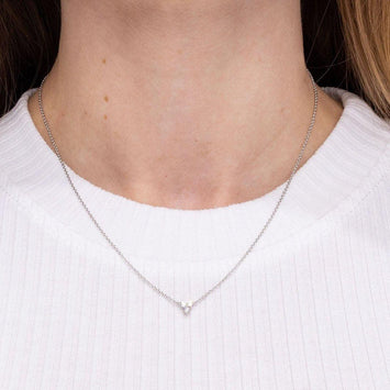 0.12CT Round Moissanite Lindsey Necklace - crownmoissanite