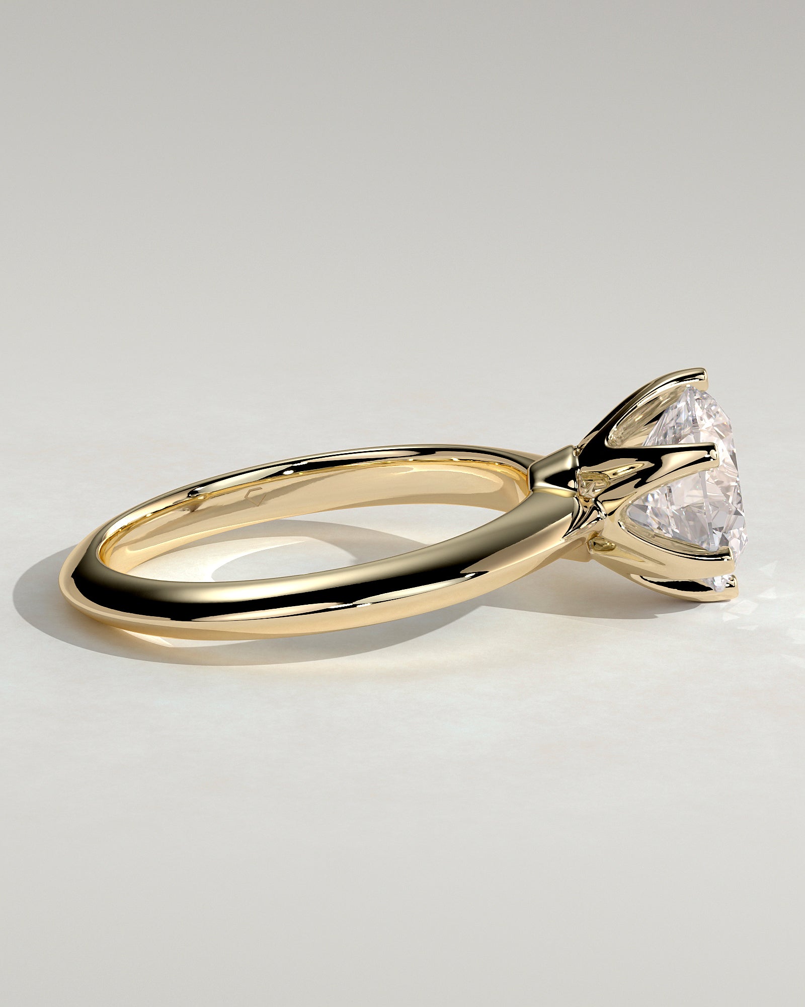 2.0 CT Round Cut Moissanite Solitaire Engagement Ring