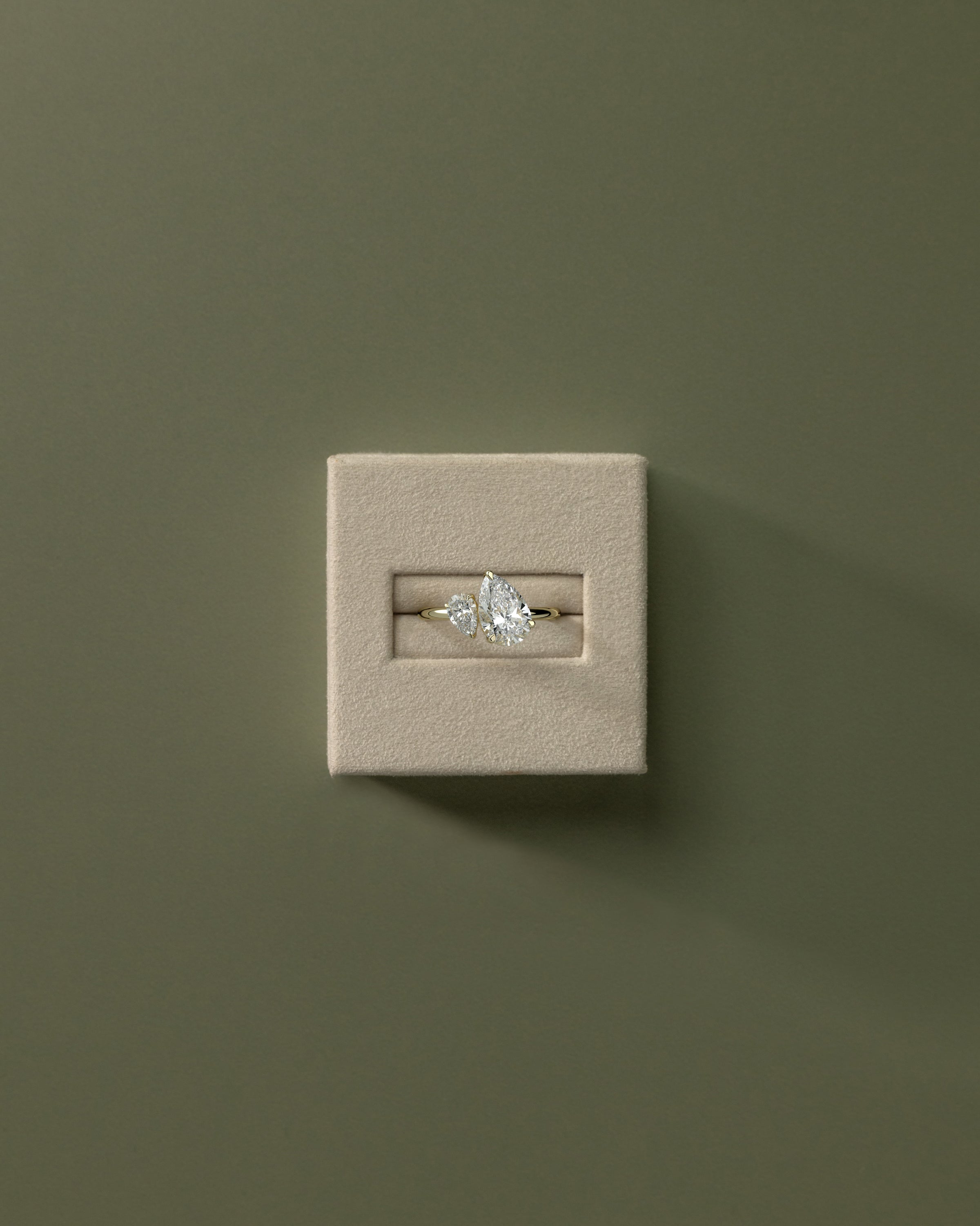 4.30 CT Pear Cut Moissanite Bezel Engagement Ring