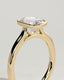 2.0 CT Elongated Cushion Cut Moissanite Bezel Engagement Ring
