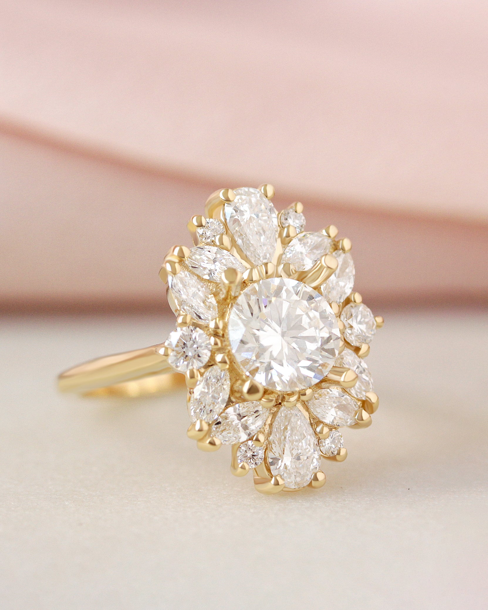 1.0 CT Round Moissanite Art Deco Engagement Ring