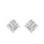 0.40 TCW Princess & Straight Baguette Cut Moissanite Bar Setting Stud Earrings - crownmoissanite