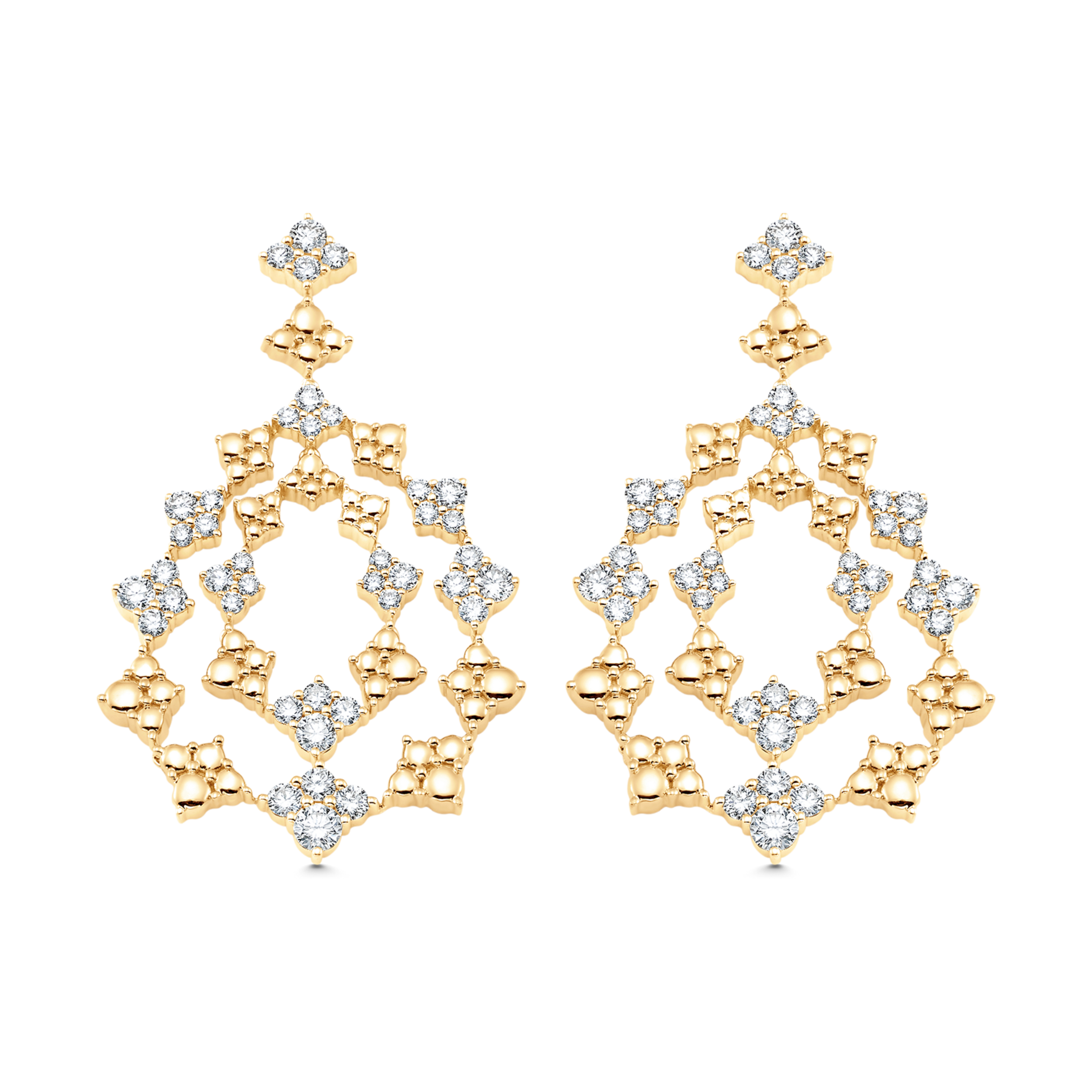 2.20 TCW Round Moissanite Diamond Drop Earrings - crownmoissanite