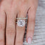 4.0 CT Cushion Halo & Pave Moissanite Engagement Ring - crownmoissanite