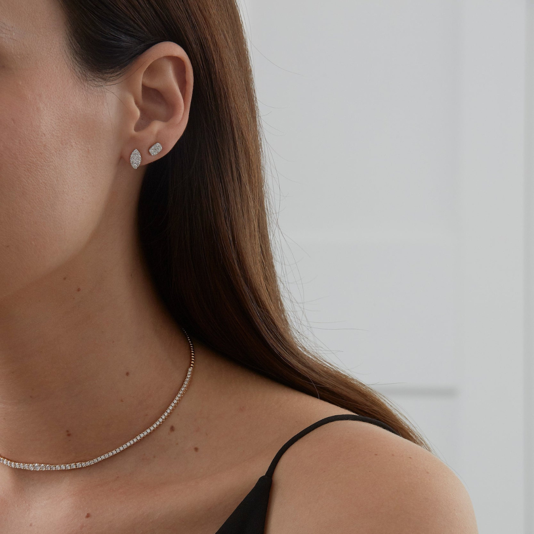 0.36 TCW Round Moissanite Diamond Stud Earrings