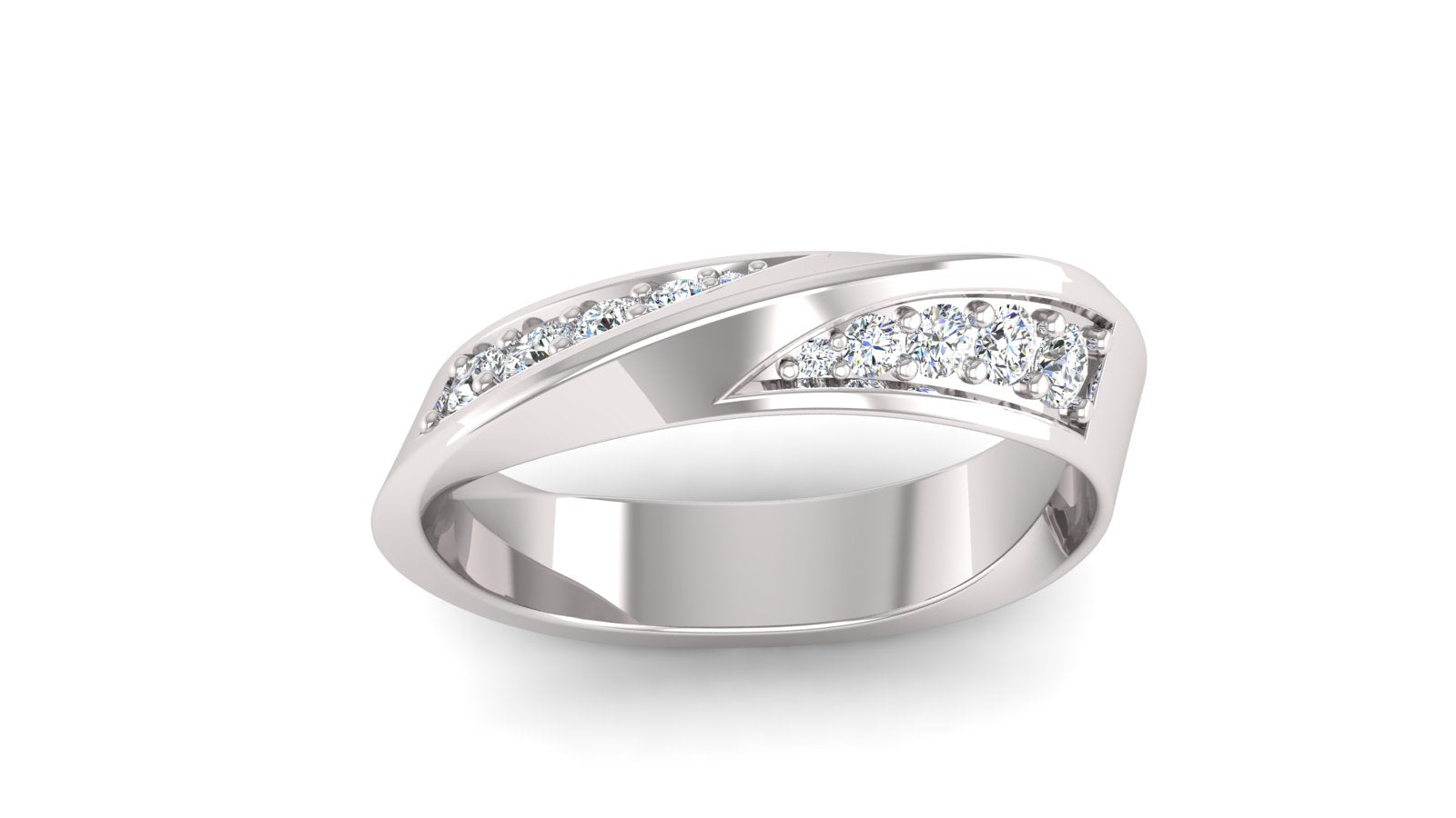 Spiral Classic Wedding Band For Men - crownmoissanite