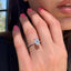 1.60 CT Emerald Solitaire & Pave Setting Moissanite Engagement Ring - crownmoissanite