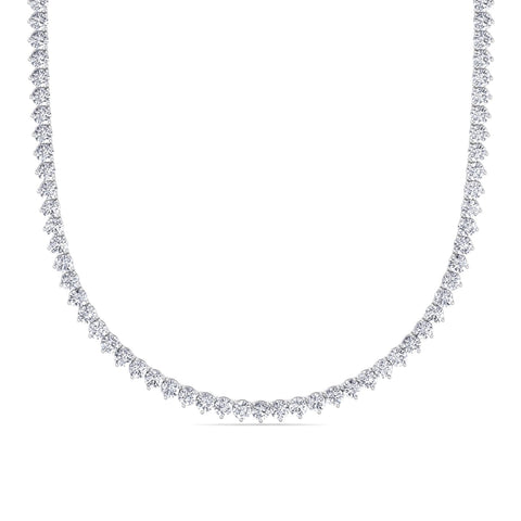 Round Moissanite Diamond Tennis Necklace