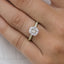 2.0 CT Cushion Hidden Halo & Pave Moissanite Engagement Ring - crownmoissanite
