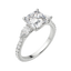 2.54 CT Cushion 3 Stone Moissanite Engagement Ring - crownmoissanite